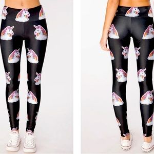 GOLDSHEEP Unicorn Leggings Size Medium emoji unicorn 🦄